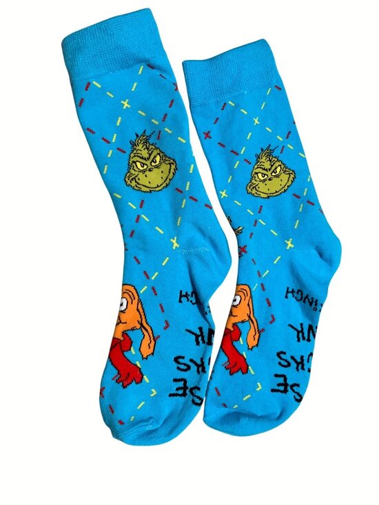 McDonald's Other - McDonald's Blue Grinch-Themed Socks With Fun Graphics These Socks Stink
